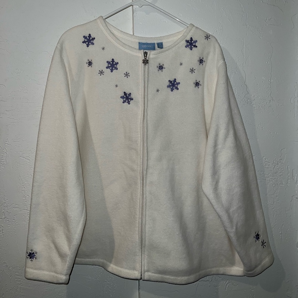 Croft & Barrow Snowflake Full-Zip Sweater